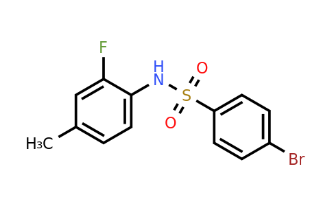 911199-64-9 | 4-Bromo-N-(2-fluoro-4-methylphenyl)benzenesulfonamide