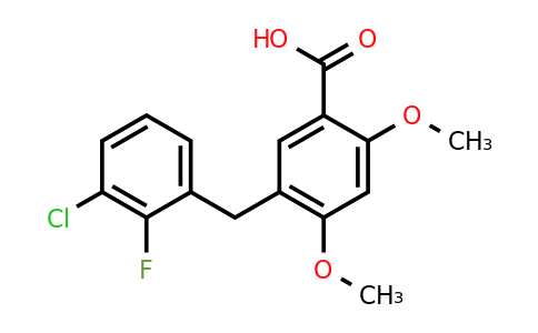 949465-79-6 | 5-(3-Chloro-2-fluorobenzyl)-2,4-dimethoxybenzoic acid