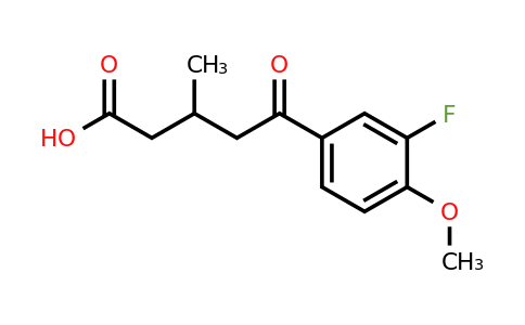 951885-33-9 | 5-(3-Fluoro-4-methoxyphenyl)-3-methyl-5-oxopentanoic acid