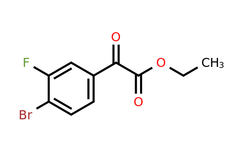 951887-86-8 | Ethyl 2-(4-bromo-3-fluorophenyl)-2-oxoacetate