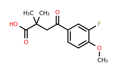 951888-91-8 | 4-(3-Fluoro-4-methoxyphenyl)-2,2-dimethyl-4-oxobutanoic acid